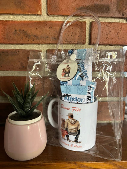 Mug avec gourmandise Bonne Fête papa