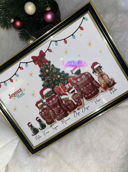 Cadre de Noël personnalisé  – Format A4 ou version numérique