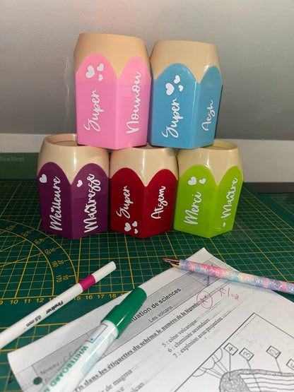Pot à Crayons Personnalisé – Cadeau Fin d’Année Scolaire